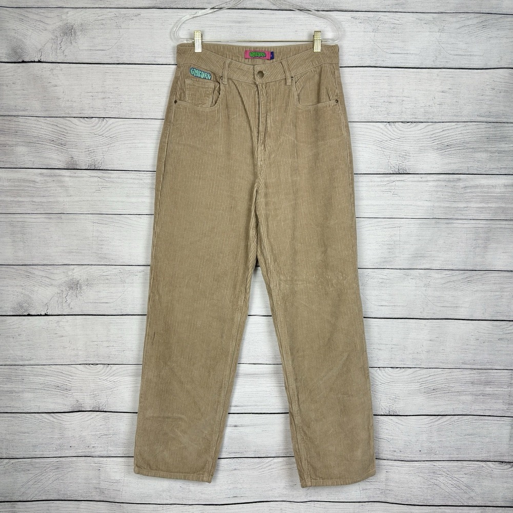 EMPYRE Tori 90s Khaki Corduroy Pants Womens Size 9 Baggy Grunge Skater Y2K Retro